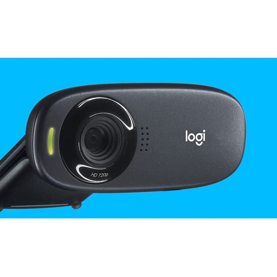 Logitech HD Webcam C310 with clip-on mount and built-in microphone for 720p video calls