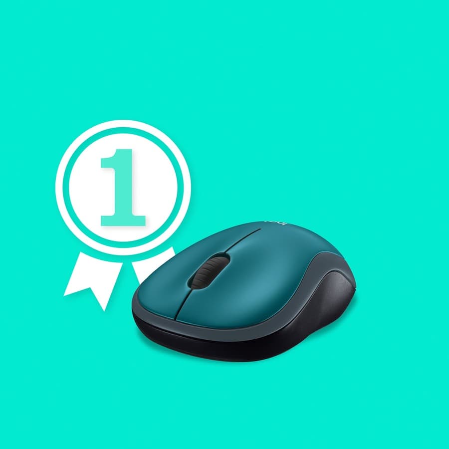 M185 Wrls Mouse Blue Black view 2