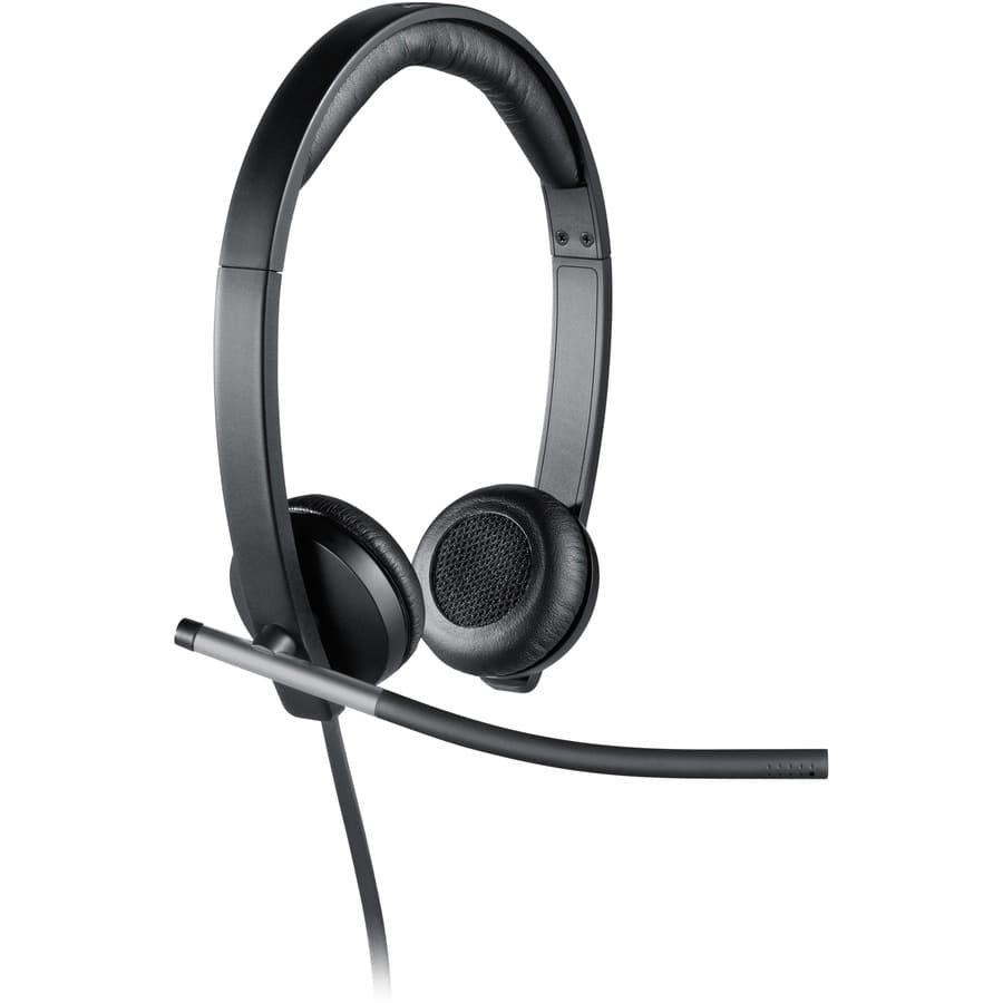 Logitech USB Headset Stereo H650e wired business headset with inline controls and in-call LED