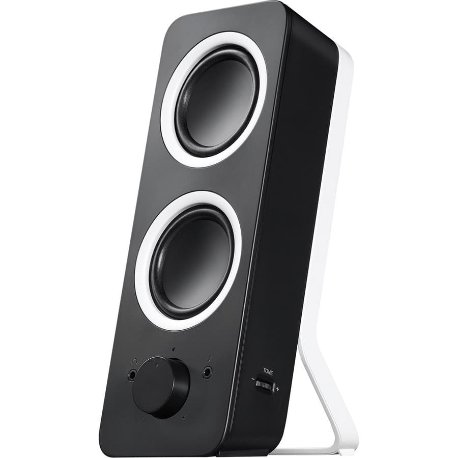 Logitech Z200 Midnight Black desktop multimedia speakers with front controls