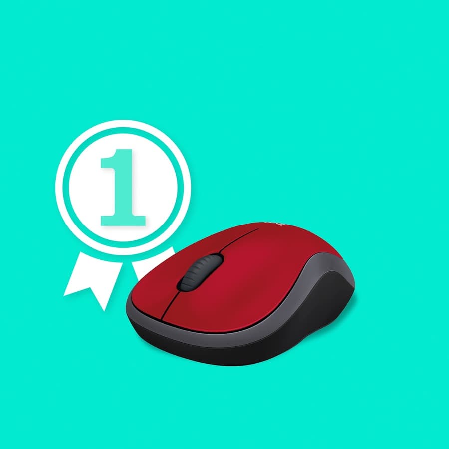 LOGITECH WIRELESS MOUSE M185 - RED view 2
