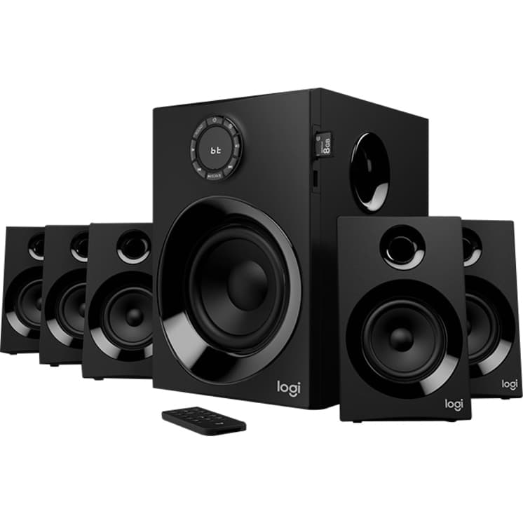 Logitech Z607 5.1 surround speaker system with subwoofer and Bluetooth connectivity