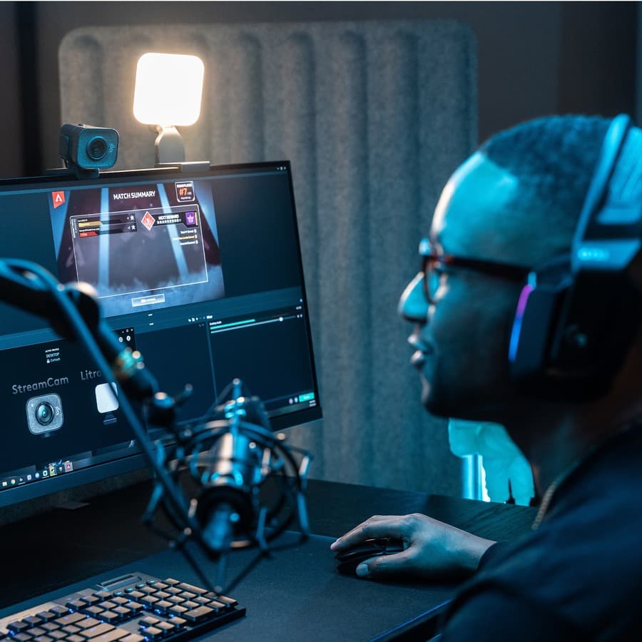 Logitech StreamCam premium webcam with USB-C connection for 1080p 60 fps video