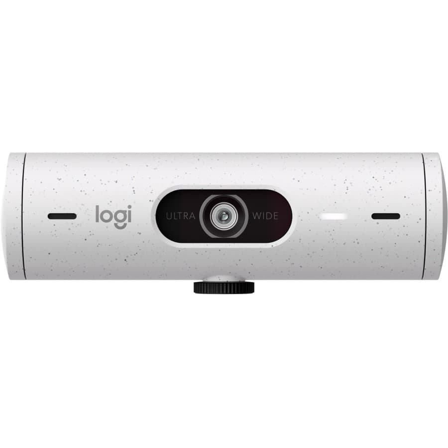 Logitech BRIO 500 Off-White webcam with USB-C connector for 1080p video calls