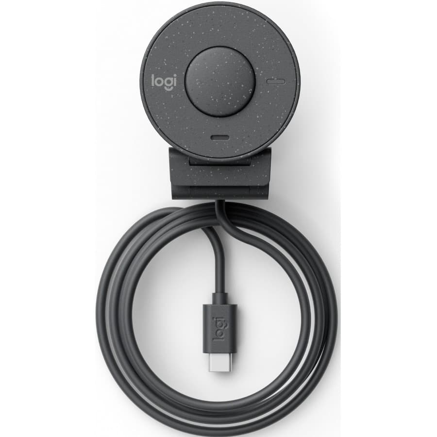 Logitech BRIO 300 Graphite webcam with USB-C connection for 1080p video conferencing