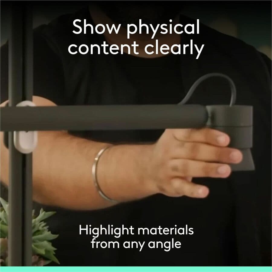 Logitech REACH document camera with clamp mount for flexible tabletop installation