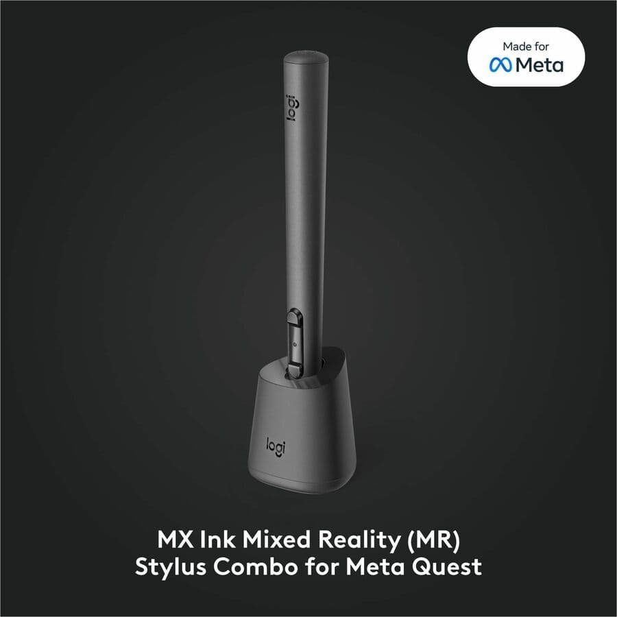 Logitech MX Ink Combo MR stylus with charging dock for Meta Quest