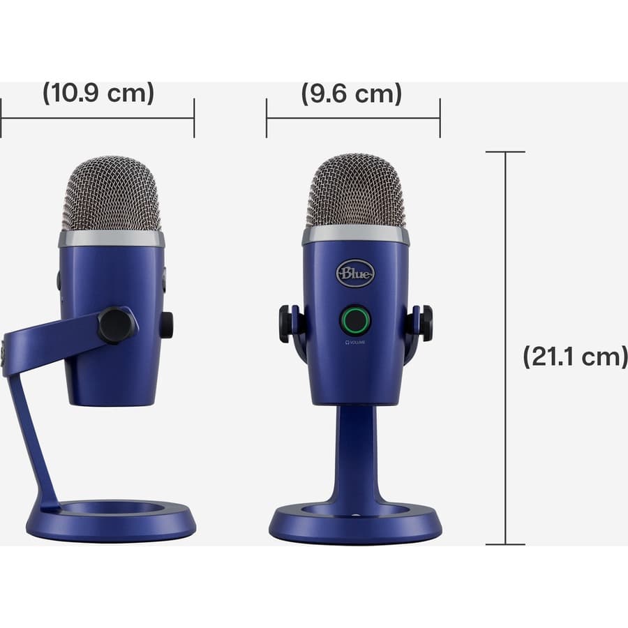 Blue Yeti Nano USB desktop microphone in vivid blue finish