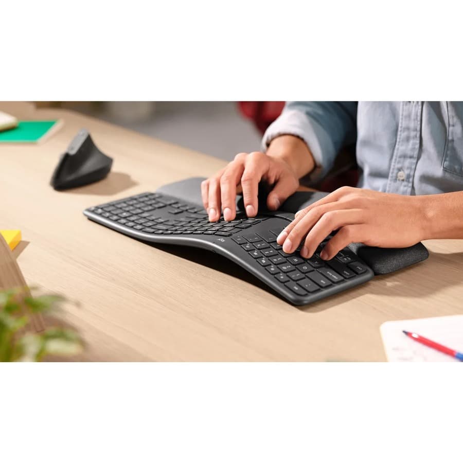 Logitech ERGO K860 Spanish split ergonomic wireless keyboard with curved keyframe