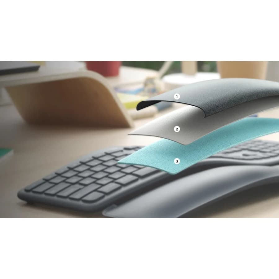 Logitech ERGO K860 Spanish split ergonomic wireless keyboard with curved keyframe