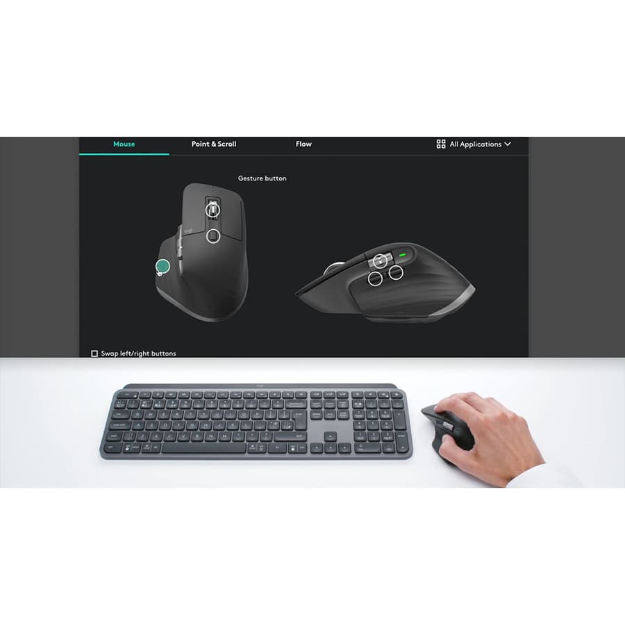 Logitech MX Master 3 wireless ergonomic mouse for precision desktop navigation and productivity