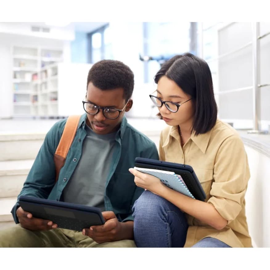 Logitech Rugged Combo 3 Touch keyboard case for iPad 7th, 8th, and 9th generation in blue