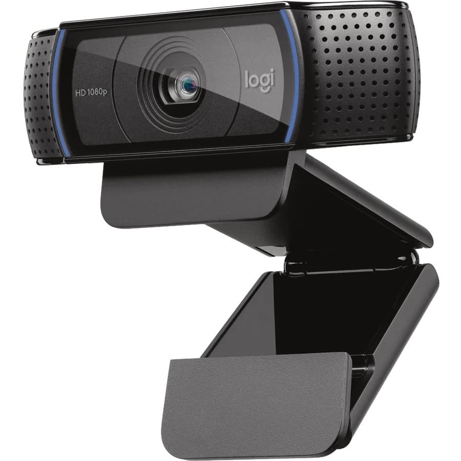 Logitech C920 HD Pro Webcam with autofocus and built-in microphone for Full HD 1080p video