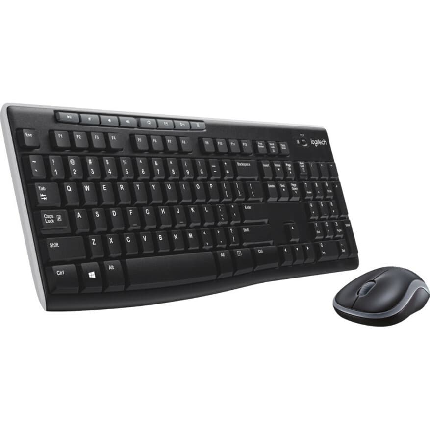 Logitech MK270 wireless keyboard and mouse combo with full-size keyboard and compact mouse