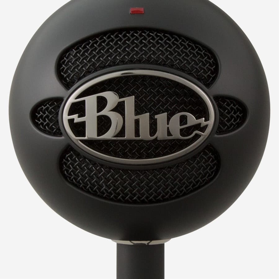Blue Snowball Ice black USB desktop microphone for conferencing and voice recording