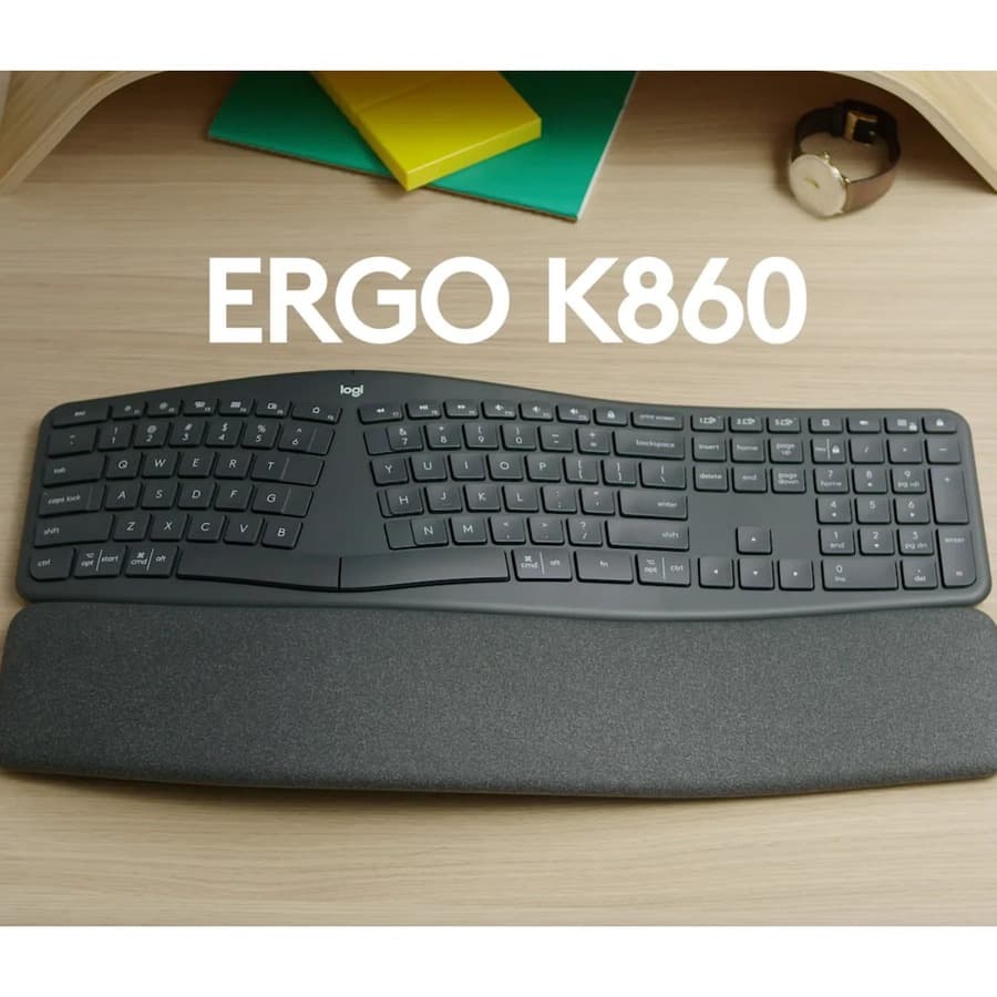 Logitech ERGO K860 Spanish split ergonomic wireless keyboard with curved keyframe