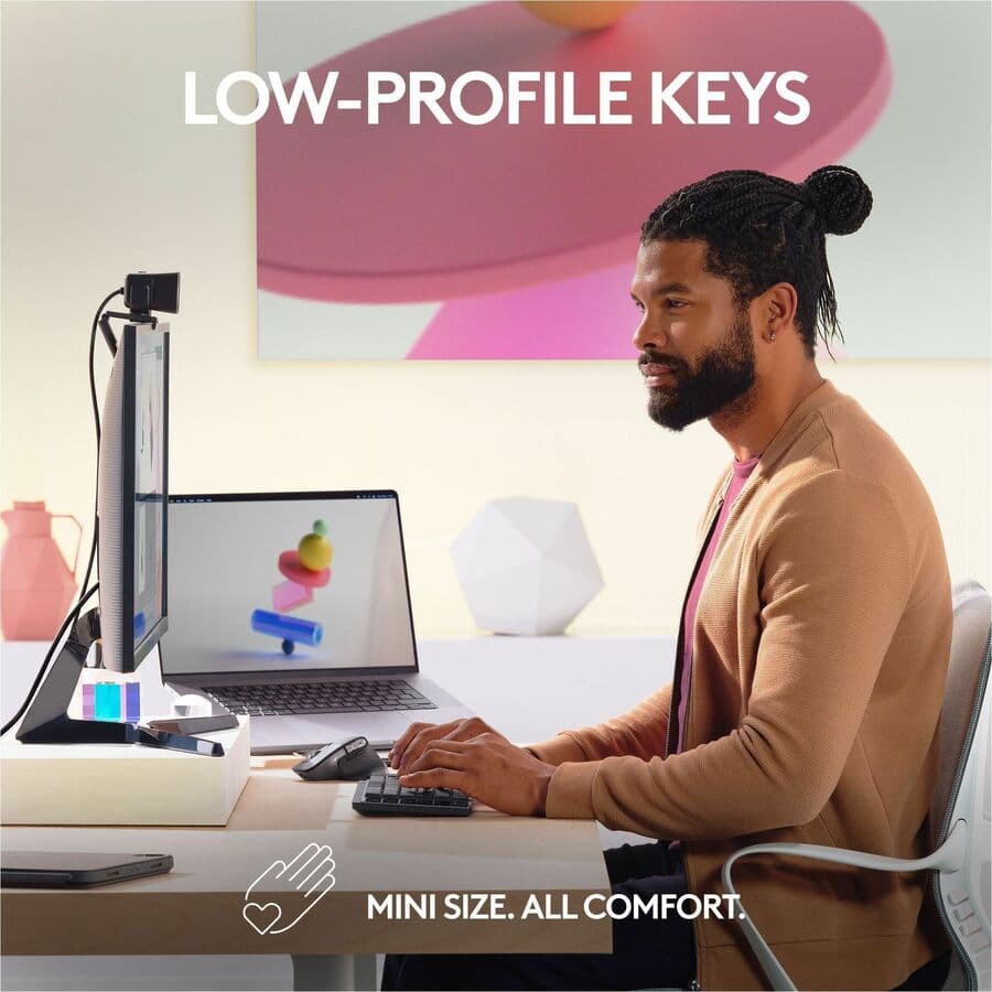 Logitech MX Mechanical Mini for Mac wireless illuminated keyboard in Space Gray