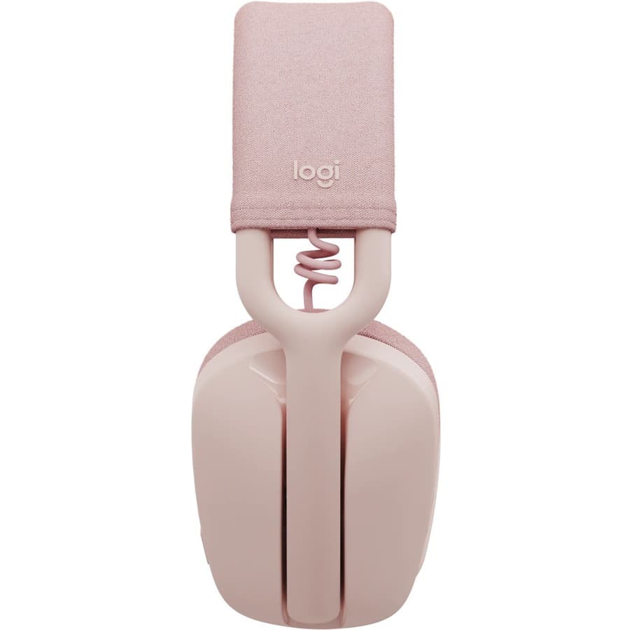 Logitech Zone Vibe 100 Rose wireless headset with boom microphone