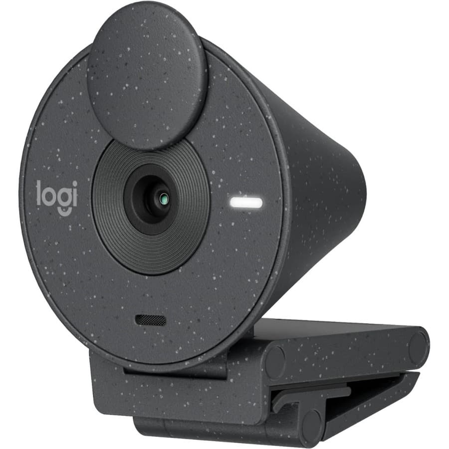 Logitech BRIO 300 Graphite webcam with USB-C connection for 1080p video conferencing