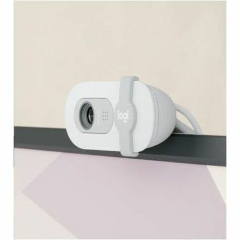 Logitech Brio 100 Webcam White front view for 1080p HD video calls