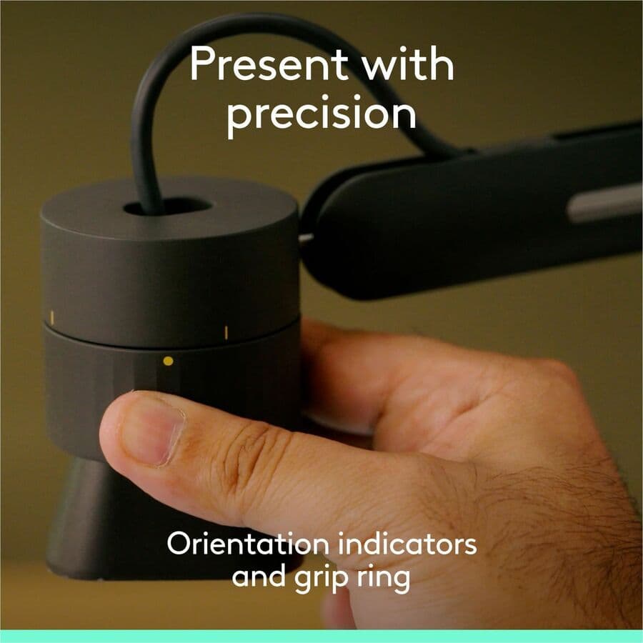 Logitech REACH document camera with clamp mount for flexible tabletop installation