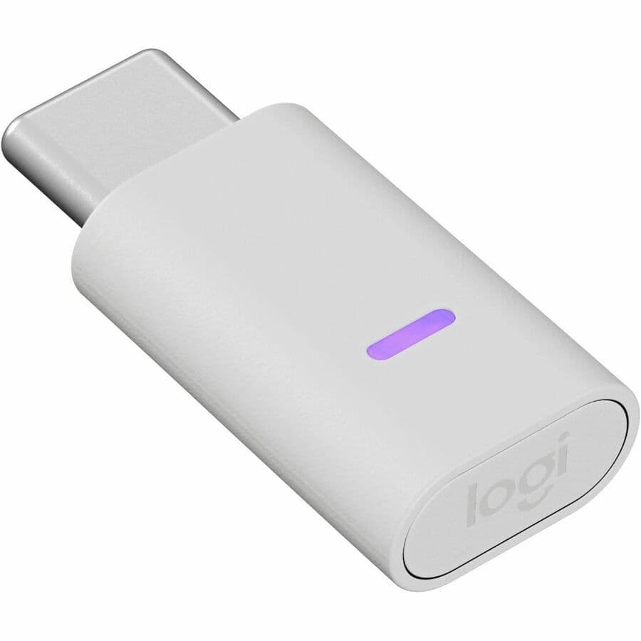 Logitech Zone USB-C Receiver Off-White compact USB-C wireless receiver for compatible audio devices