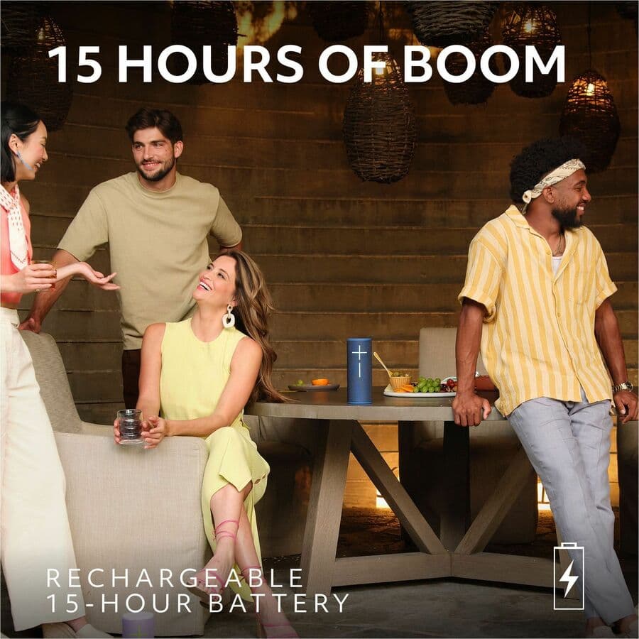 UE BOOM 4 portable wireless Bluetooth speaker in red