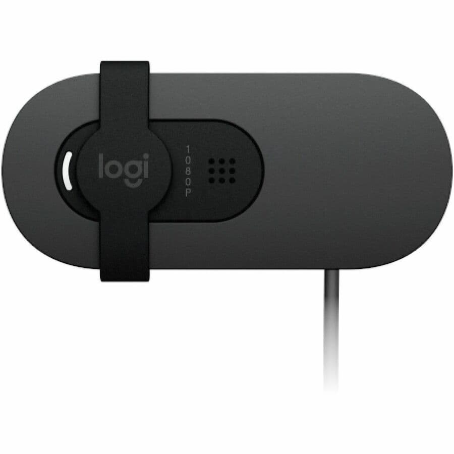 Logitech Brio 100 Graphite webcam with clip mount for Full HD 1080p video calls