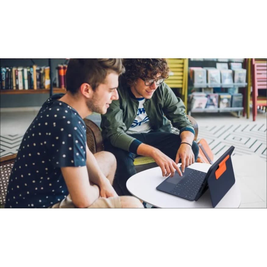 Logitech Rugged Combo 3 Touch keyboard case for iPad 7th, 8th, and 9th generation in blue