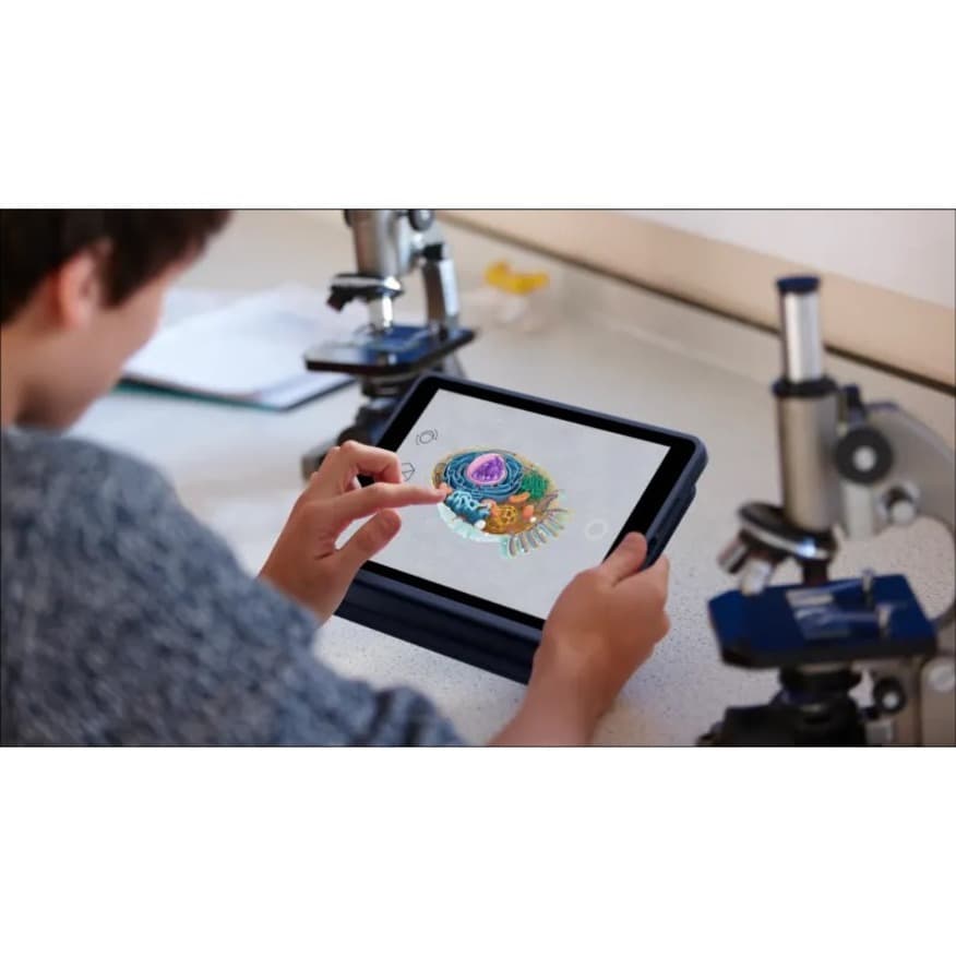 Logitech Rugged Combo 3 Touch keyboard case for iPad 7th, 8th, and 9th generation in blue