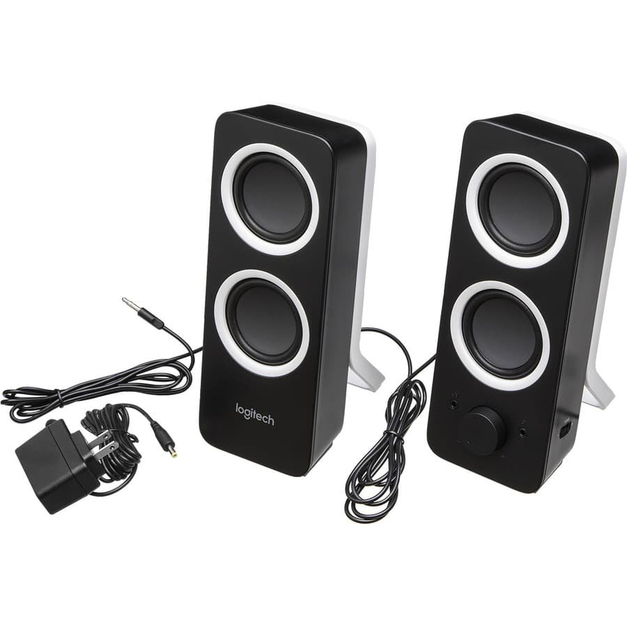Logitech Z200 Midnight Black desktop multimedia speakers with front controls