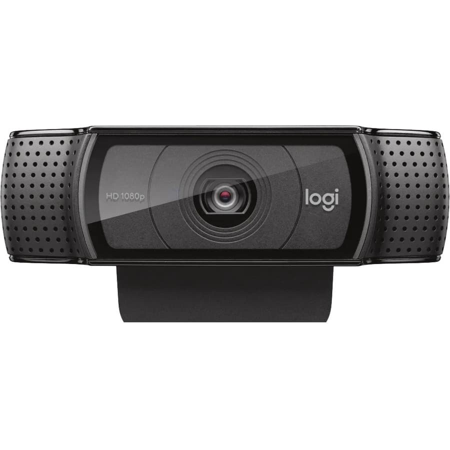 Logitech C920 HD Pro Webcam with autofocus and built-in microphone for Full HD 1080p video