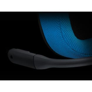 Logitech G233 black wired gaming headset with over-ear cups and boom microphone