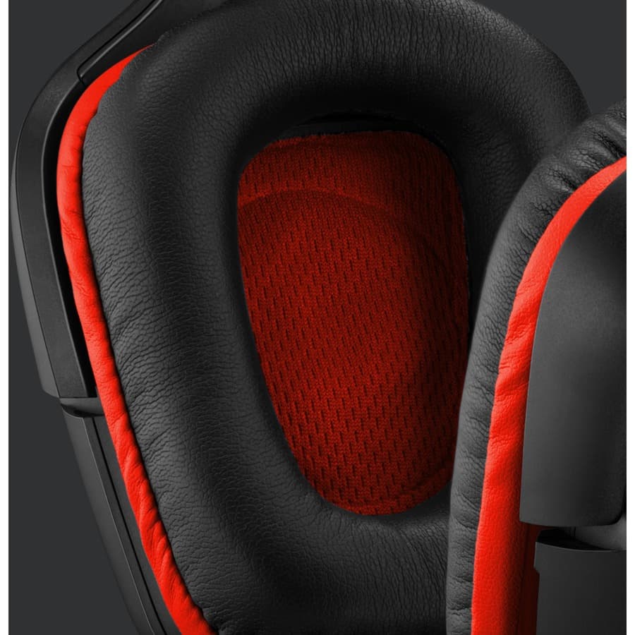 Logitech G332 wired stereo gaming headset with leatherette ear pads and boom microphone