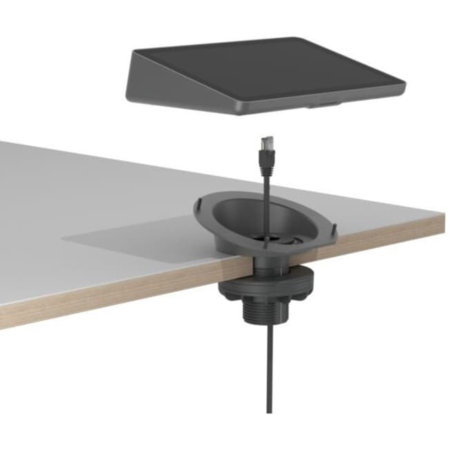 Logitech Tap riser mount for conference room tabletop control placement