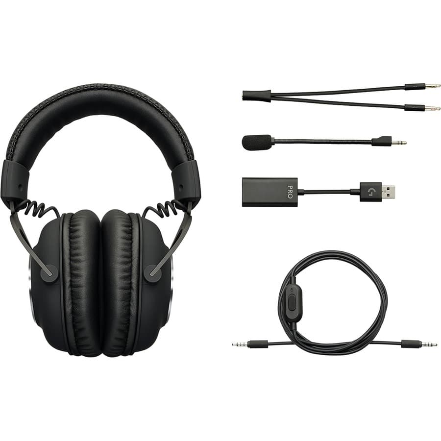 Logitech G PRO wired gaming headset with detachable microphone and 3.5 mm connection
