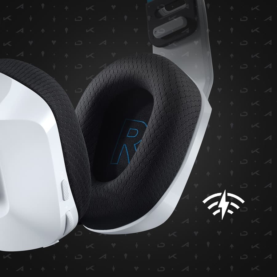 Logitech G733 LIGHTSPEED wireless gaming headset with detachable microphone and over-the-head design