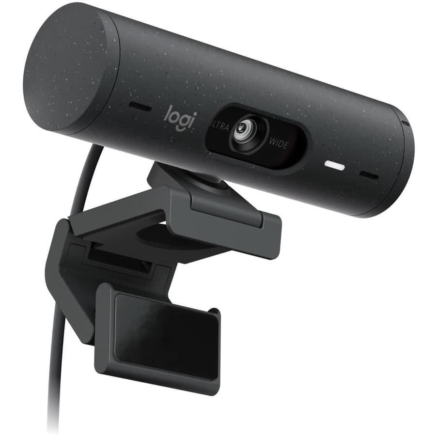 Logitech Brio 505 webcam in graphite with USB-C for business video meetings