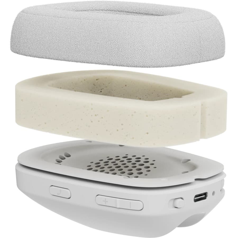 Logitech Zone Vibe 100 off white wireless over-ear headset with boom microphone