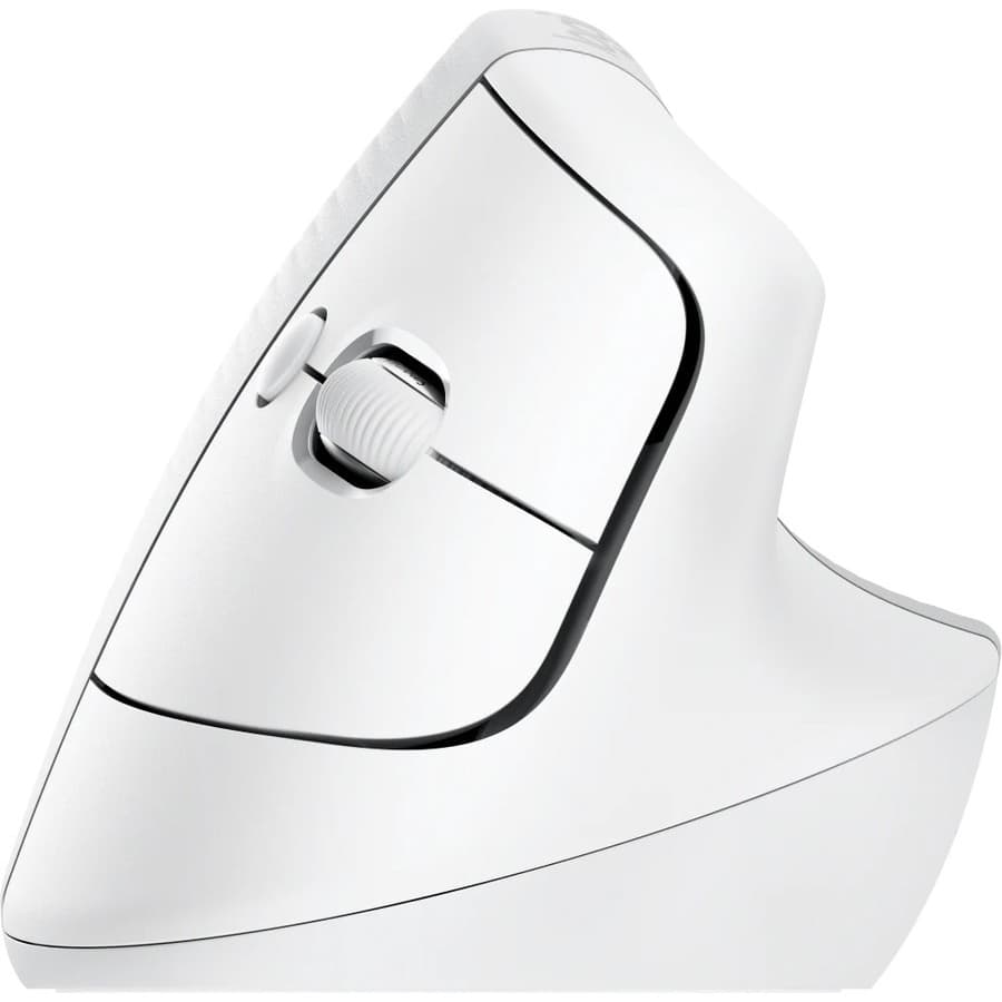 Logitech Lift Vertical Ergo Mouse Business in off white with vertical ergonomic shape