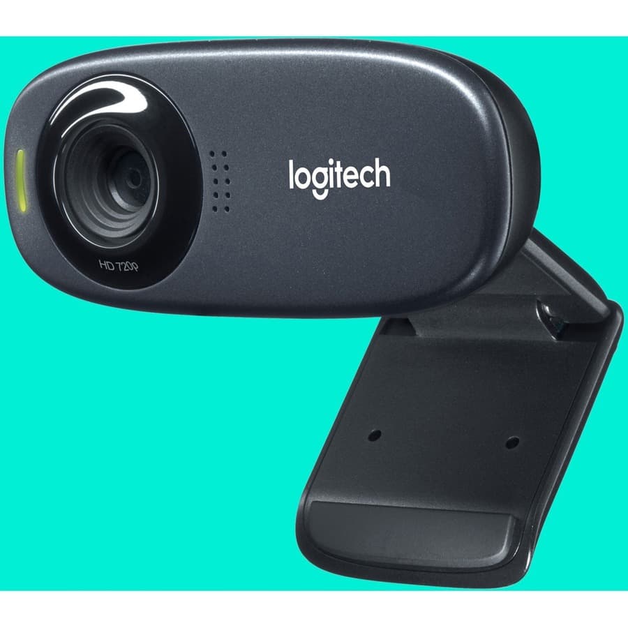 Logitech HD Webcam C310 with clip-on mount and built-in microphone for 720p video calls