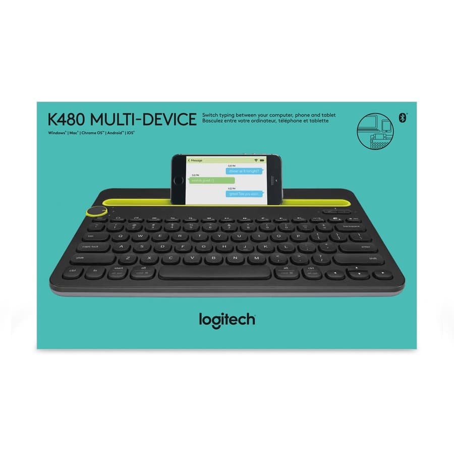 LOGITECH SOURCING LOGITECH K480 WIRELESS MULTI-DEVICE KEYBOARD BLACK view 10