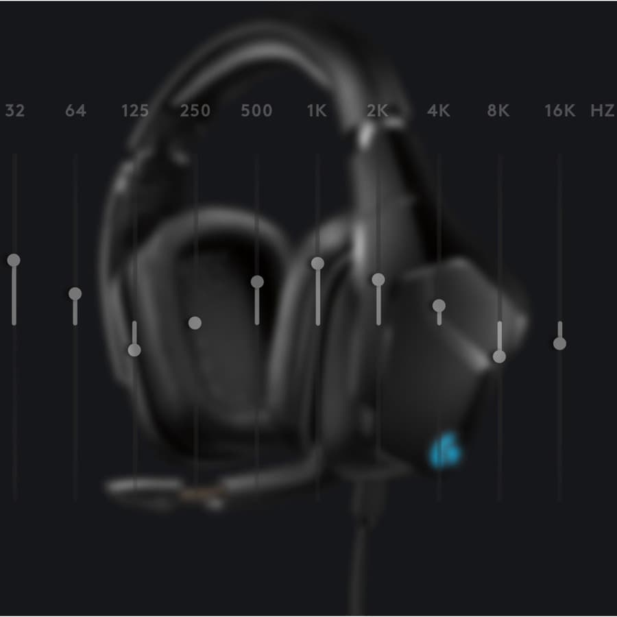 Logitech G635 wired 7.1 surround gaming headset with LIGHTSYNC lighting and boom microphone