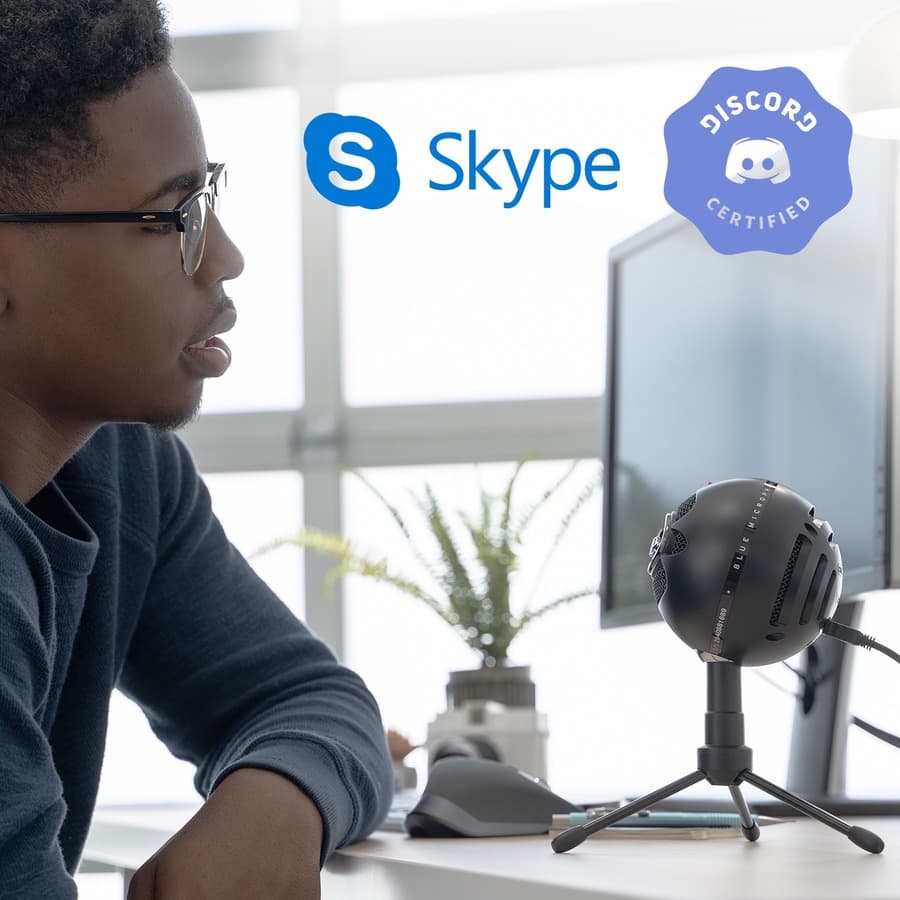 Logitech Snowball Ice Black compact USB desktop microphone