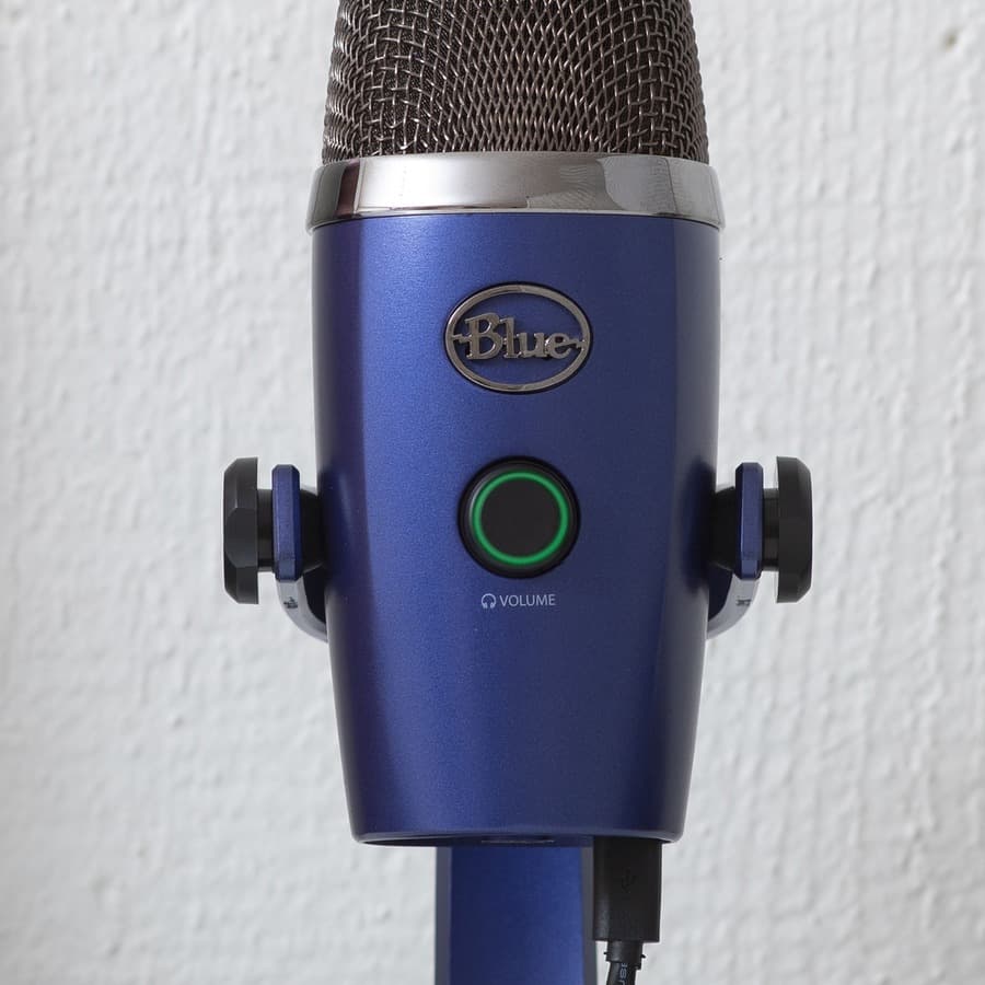 Blue Yeti Nano USB desktop microphone in vivid blue finish