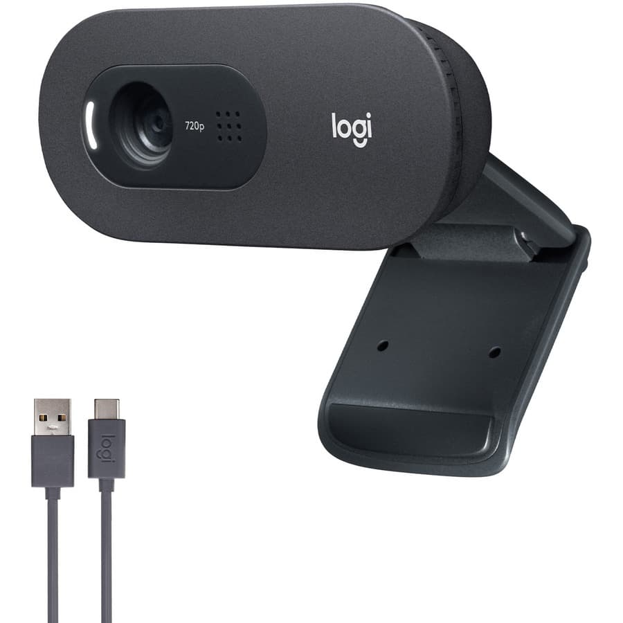 Logitech C505 HD webcam with USB-A cable for business video conferencing