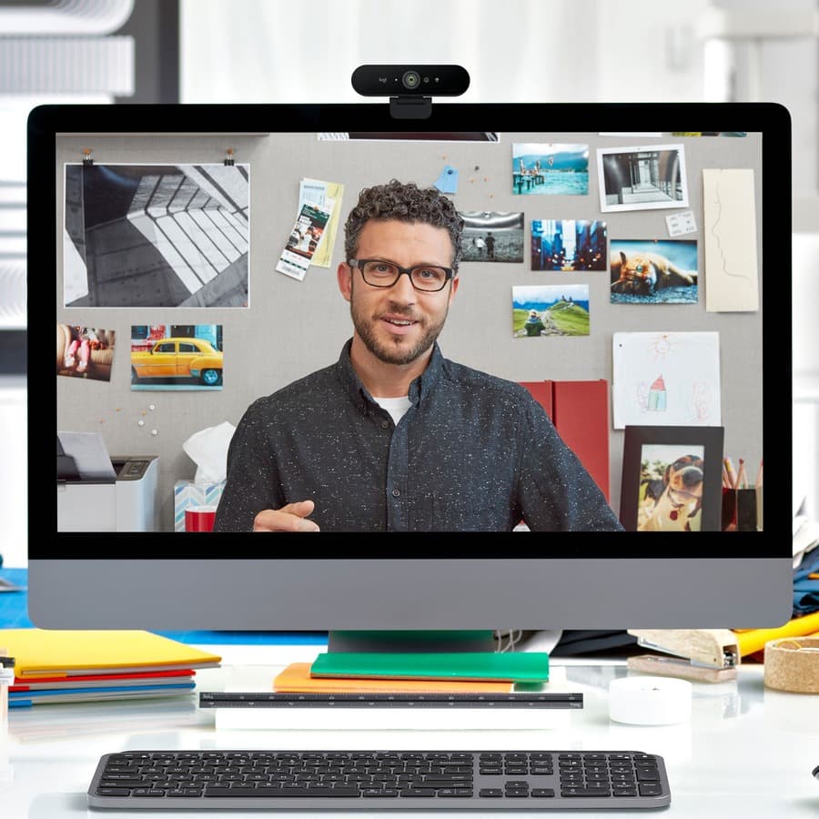 Logitech BRIO 4K Graphite webcam with 4K video, autofocus, and HDR support