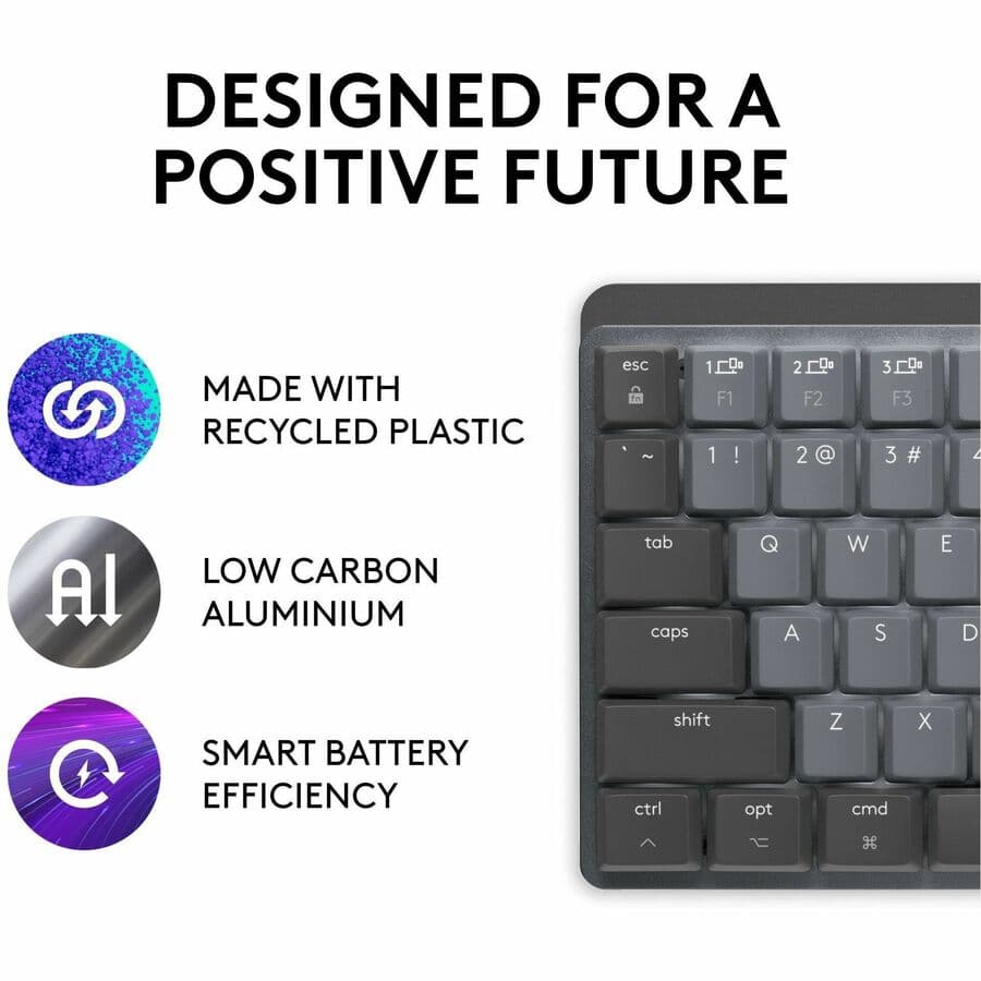 Logitech MX Mechanical Mini for Mac wireless illuminated keyboard in Space Gray