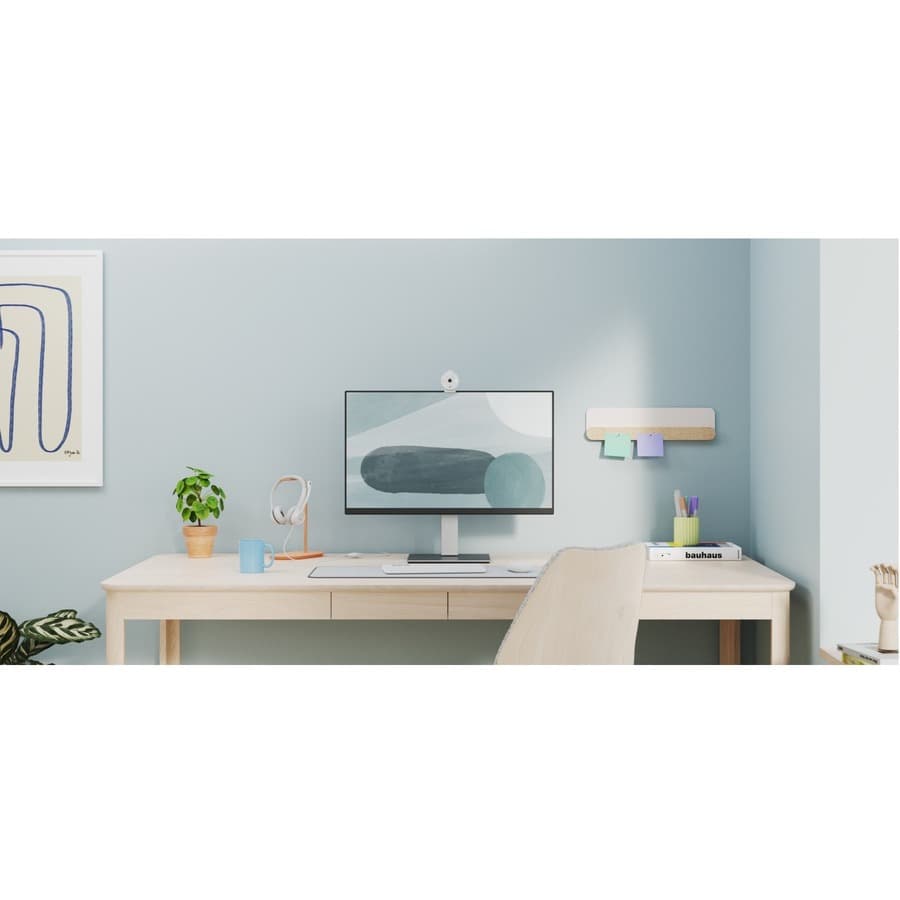 Logitech Brio 300 Off-White USB-C webcam with 1080p video and built-in microphone
