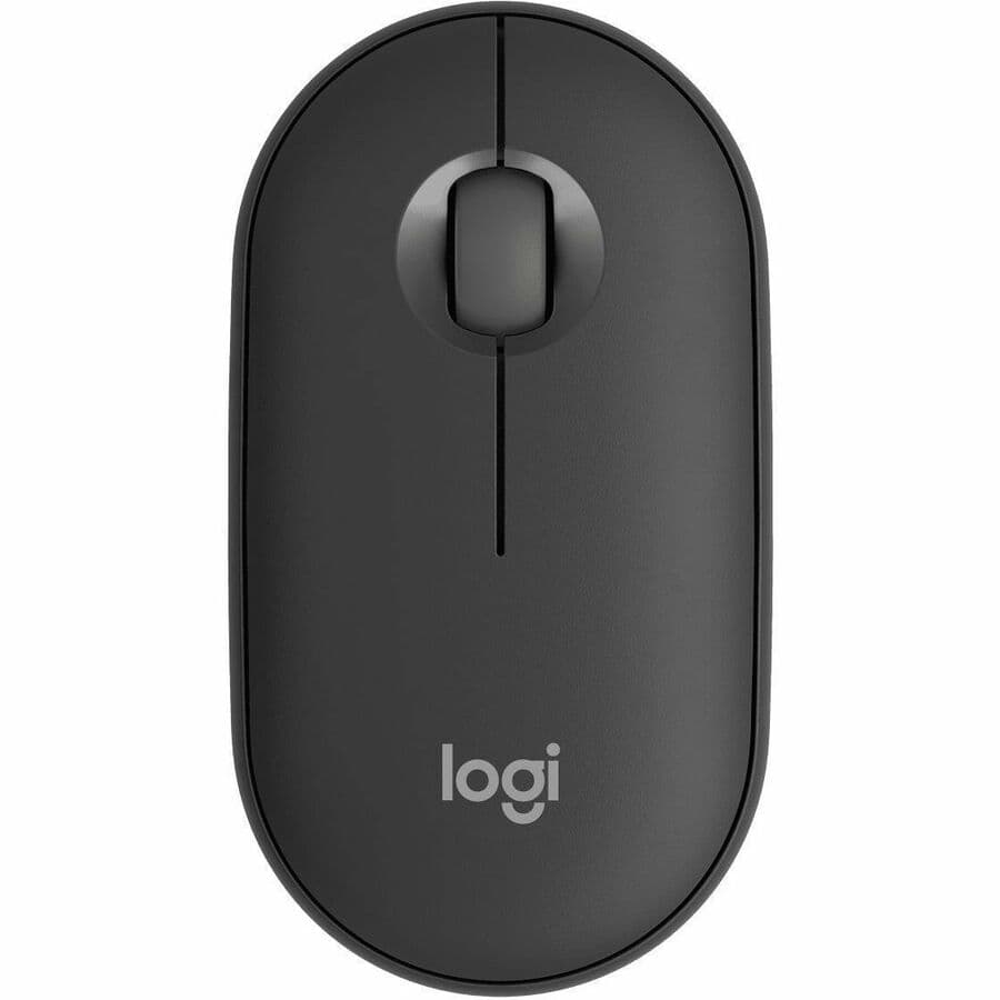 Logitech Pebble Mouse 2 M350s in Tonal Graphite, compact Bluetooth wireless mouse